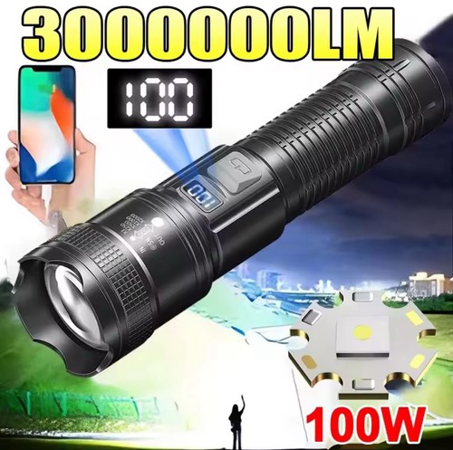 Torcia led militare 3000000lm - torcia,