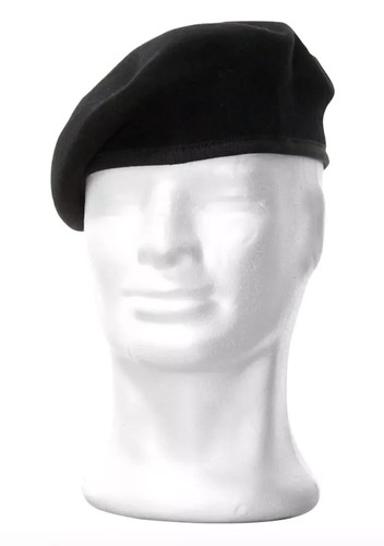Basco militare nero varie - militare,