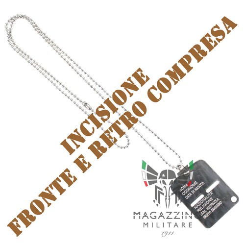 Piastrina con incisione - piastrina,